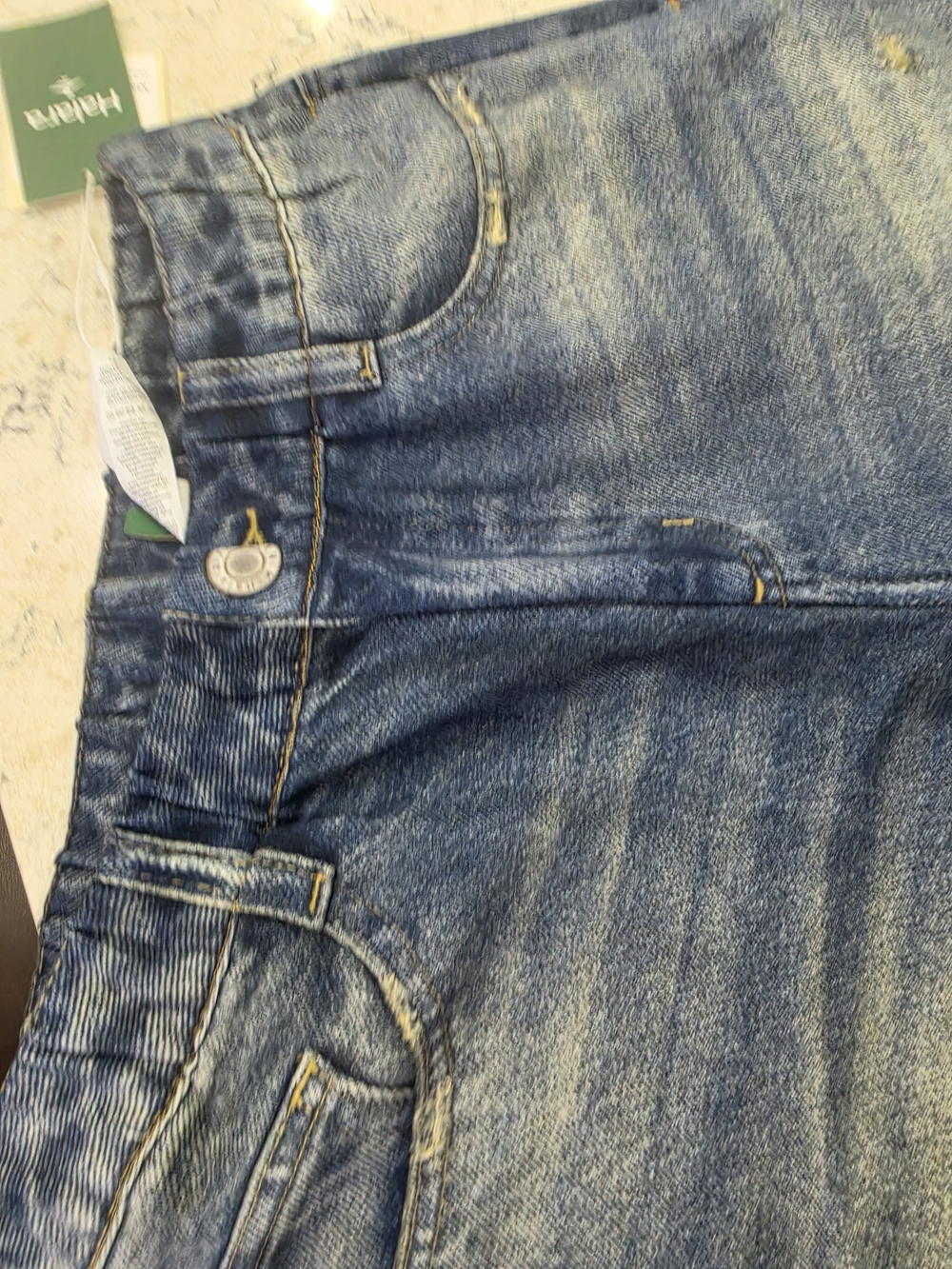 HALARA Women's Relaxed Blue Distressed Jeans/sweats Material - Picture 3 of 7